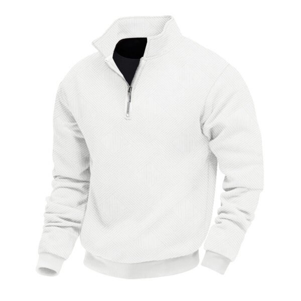 Lapel Zipper Men's Loose-fitting Casual Pullover - Image 5