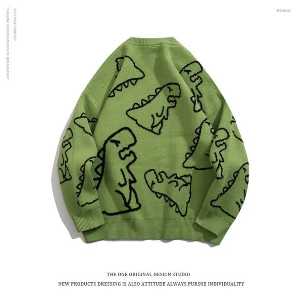 Cute Dino Knitted Pullover - Image 2