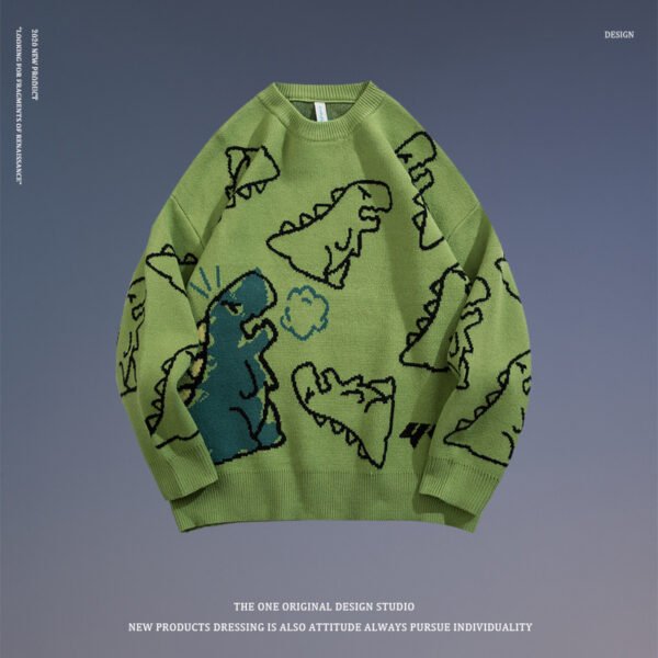Cute Dino Knitted Pullover - Image 4