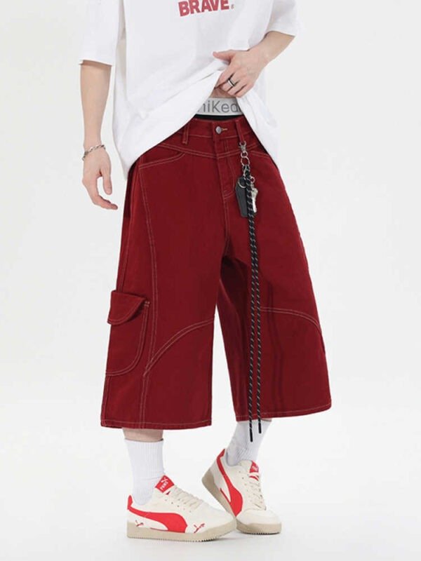 WELT-EMBELLISHED CARGO JORTS - Image 3