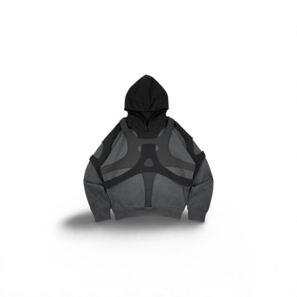 Y2K Dark Hip-Hop Patch Hoodie