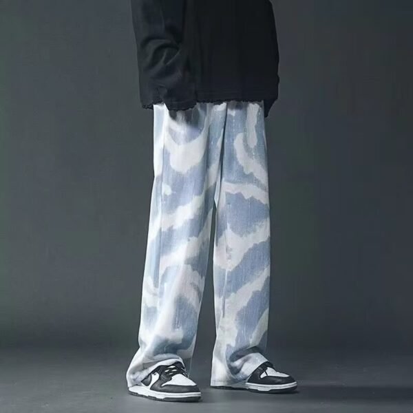 High Street Tie-dyed Graffiti Wide-leg - Image 5
