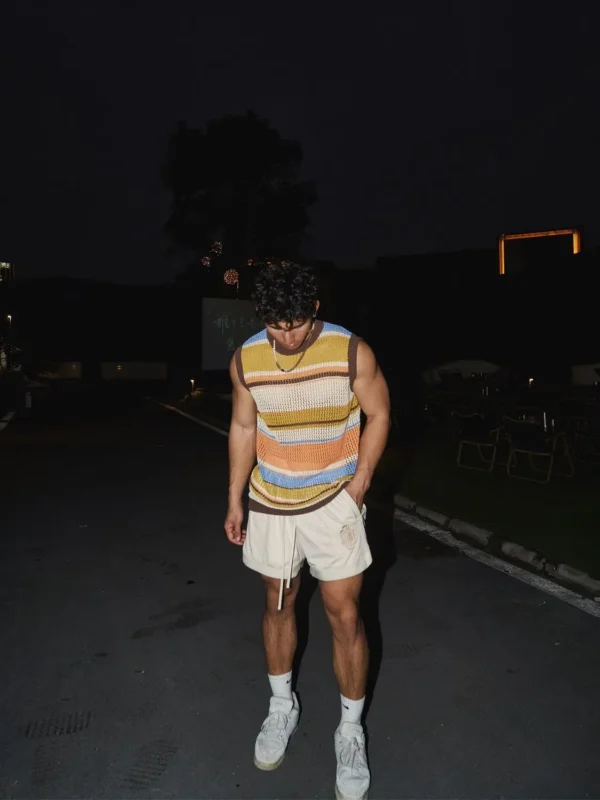 Striped Mesh Tank - Image 6