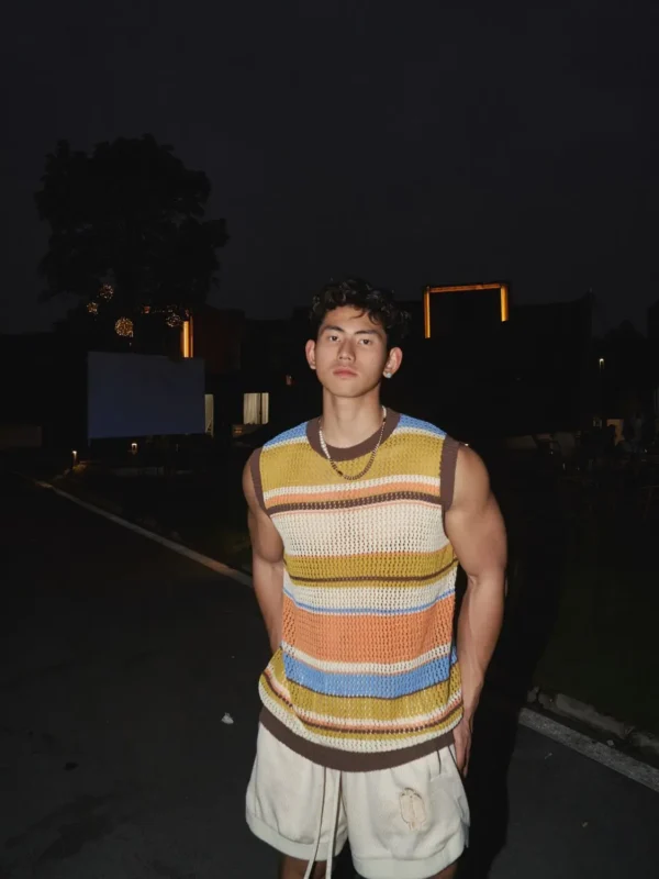 Striped Mesh Tank - Image 2