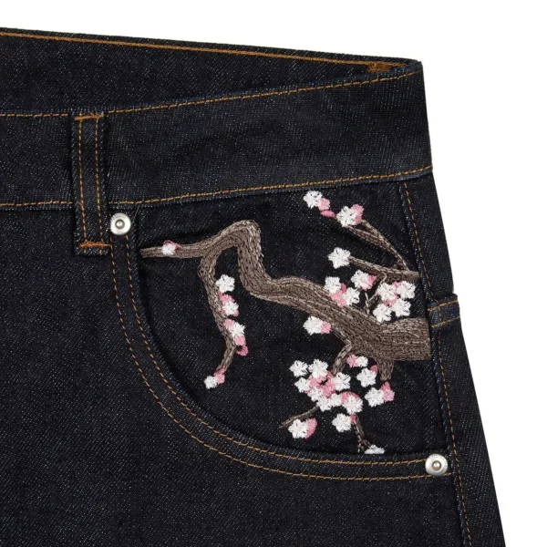 Retro Cherry Blossom Casual Baggy - Image 3