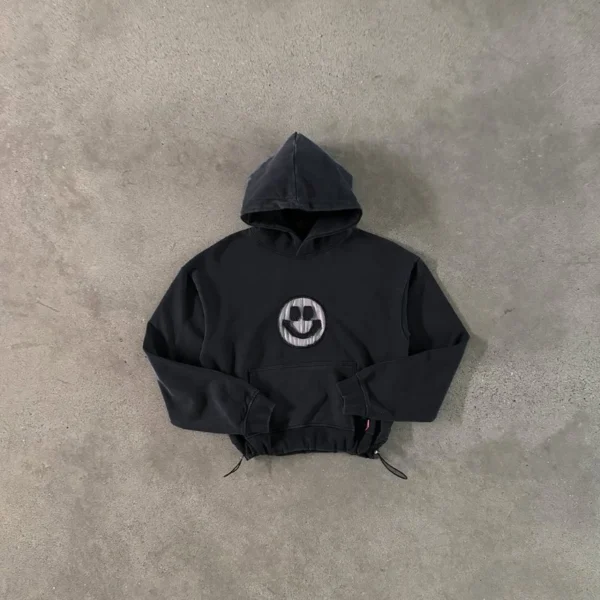 Smiley Face Streetwear Hoodie - Image 3