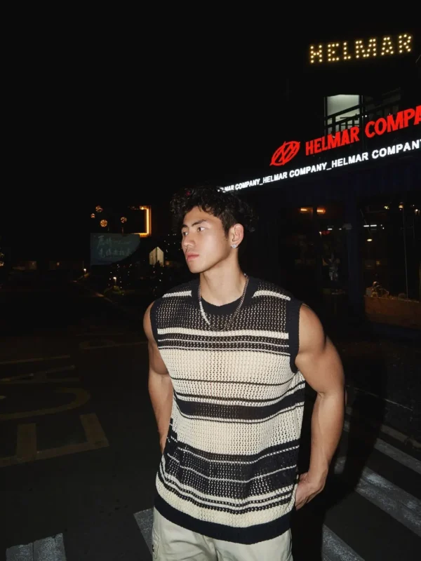 Striped Mesh Tank - Image 3