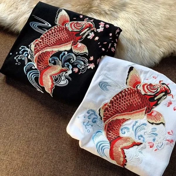 Koi Fish Overdyed T-shirt - Image 4
