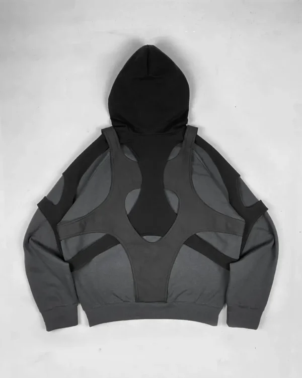 Y2K Dark Hip-Hop Patch Hoodie - Image 3