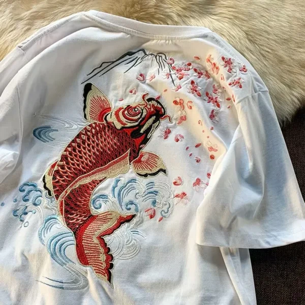 Koi Fish Overdyed T-shirt - Image 2