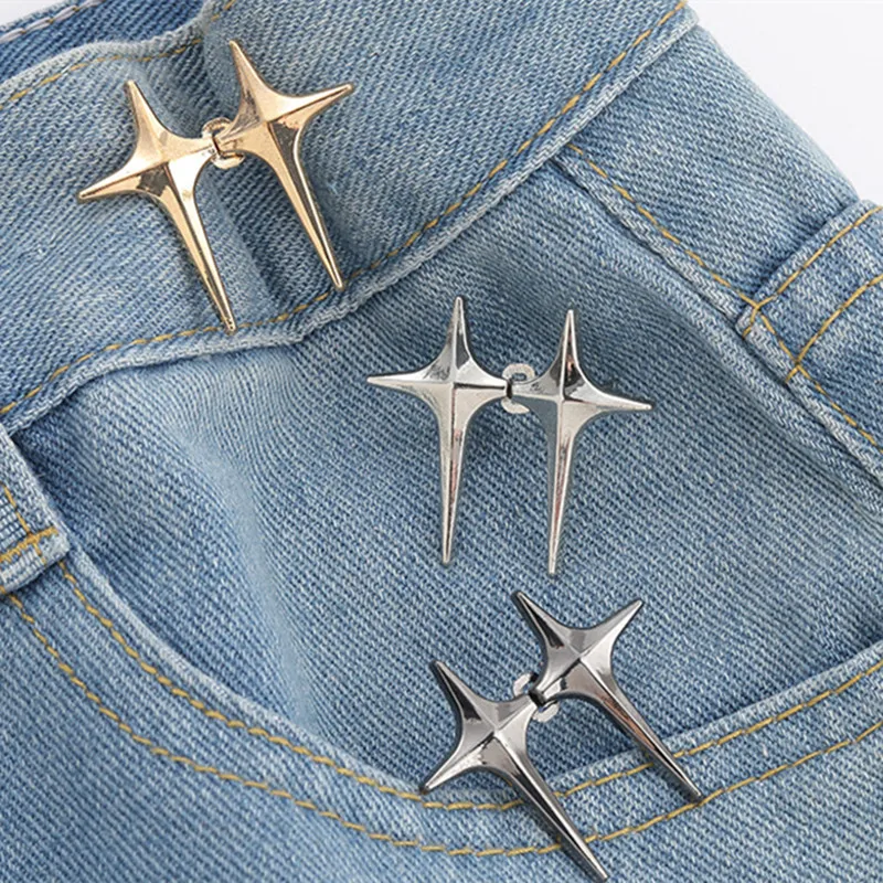 Seamless Star Button Clips