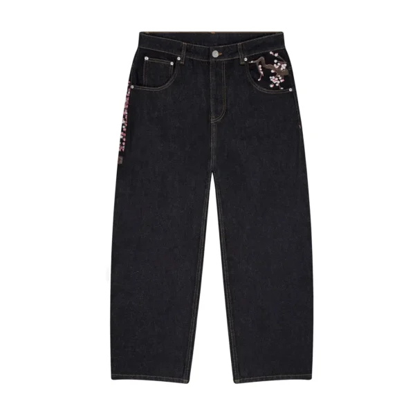 Retro Cherry Blossom Casual Baggy - Image 5