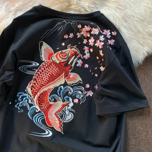 Koi Fish Overdyed T-shirt - Image 3